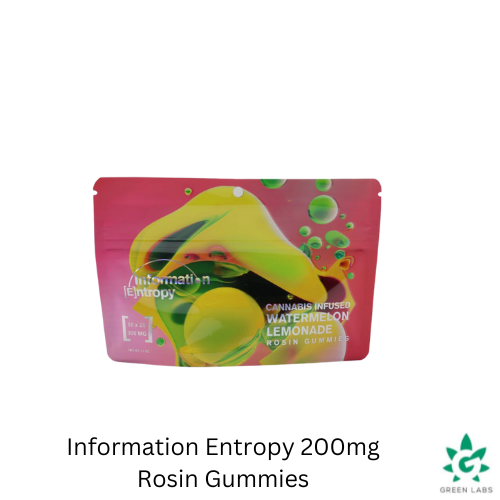 Photograph of product: (REC) Information Entropy 200mg Rosin Gummies - Watermelon Lemonade