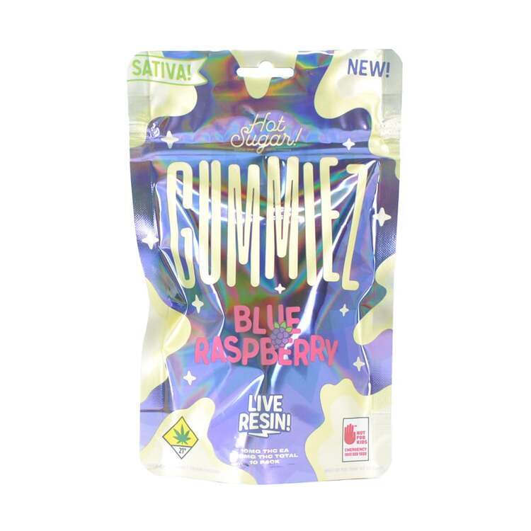 Photograph of product: Gummiez: Oui'd Blue Raspberry - Live Resin 10pk 100mg