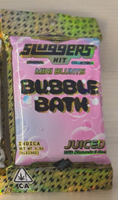 Photograph of product: SLUGGERS .75G X 5 INFUSED MINI BLUNT PACK - BUBBLE BATH
