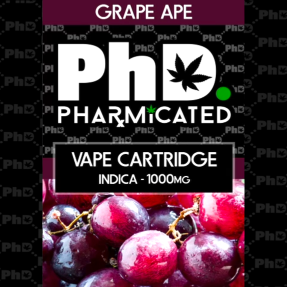Photograph of product: PhD - Grape Ape 510T Cartridge