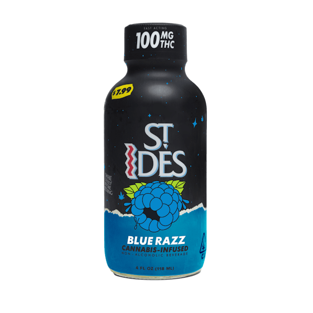 Photograph of product: Blue Raz - 4oz Shot - 100mg - 