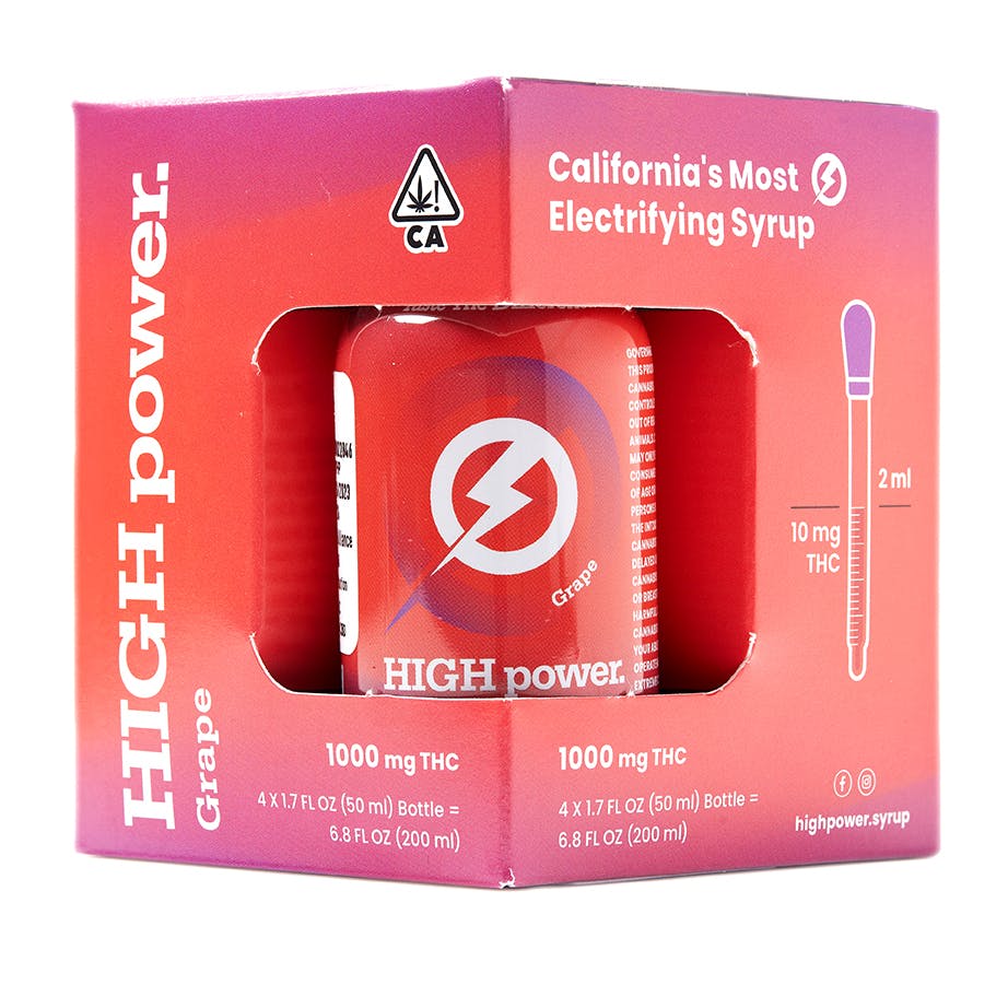 Photograph of product: HIGH Power syrup - Grape 1000mg TH-oui (4 Pack)