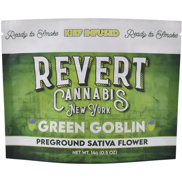Photograph of product: Revert | Green Goblin | Kief Infused | Flower - 14g