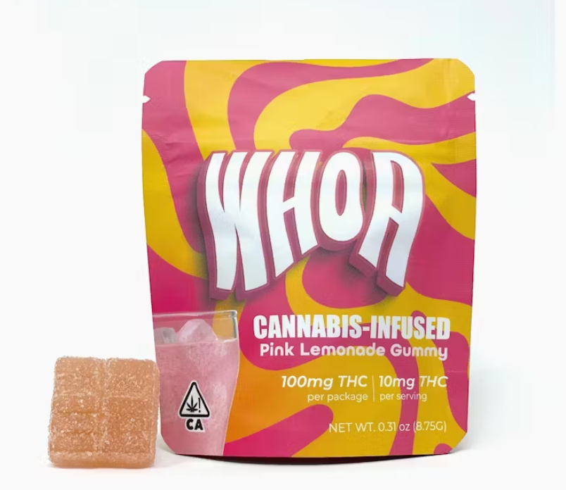 Photograph of product: WHOA Pink Lemonade Oui'd Gummy 100mg