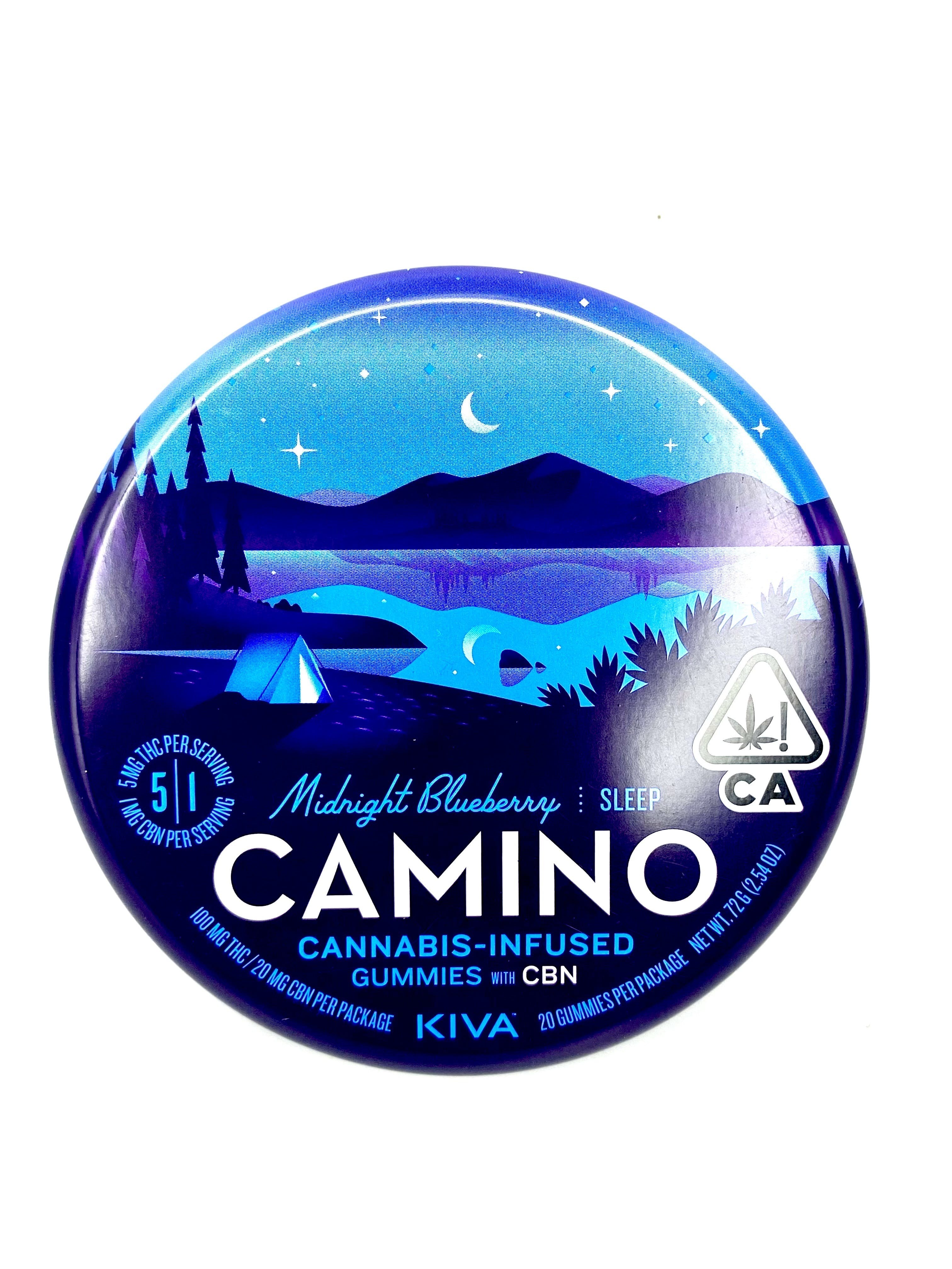 Photograph of product: Camino Gummies - Midnight Blueberry - 5:1 TH-oui/CBN