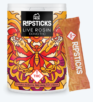 Photograph of product: Ripple - RIPSTICKS x 14ER - Live Rosin 100mg