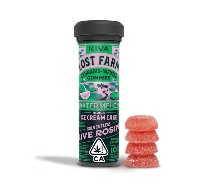 Photograph of product: Watermelon x Ice Cream Cake | 100mg Live Rosin Gummies