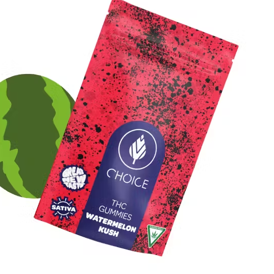 Photograph of product: Oui'd Watermelon Kush Gummies | 20 Servings