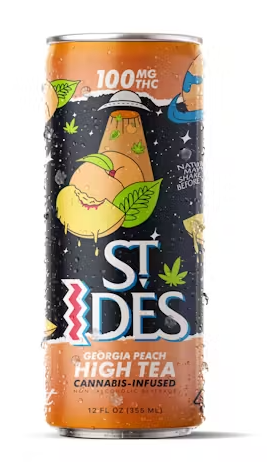 Photograph of product: ST IDES GEORGIA PEACH HIGH TEA HYBRID 100MG