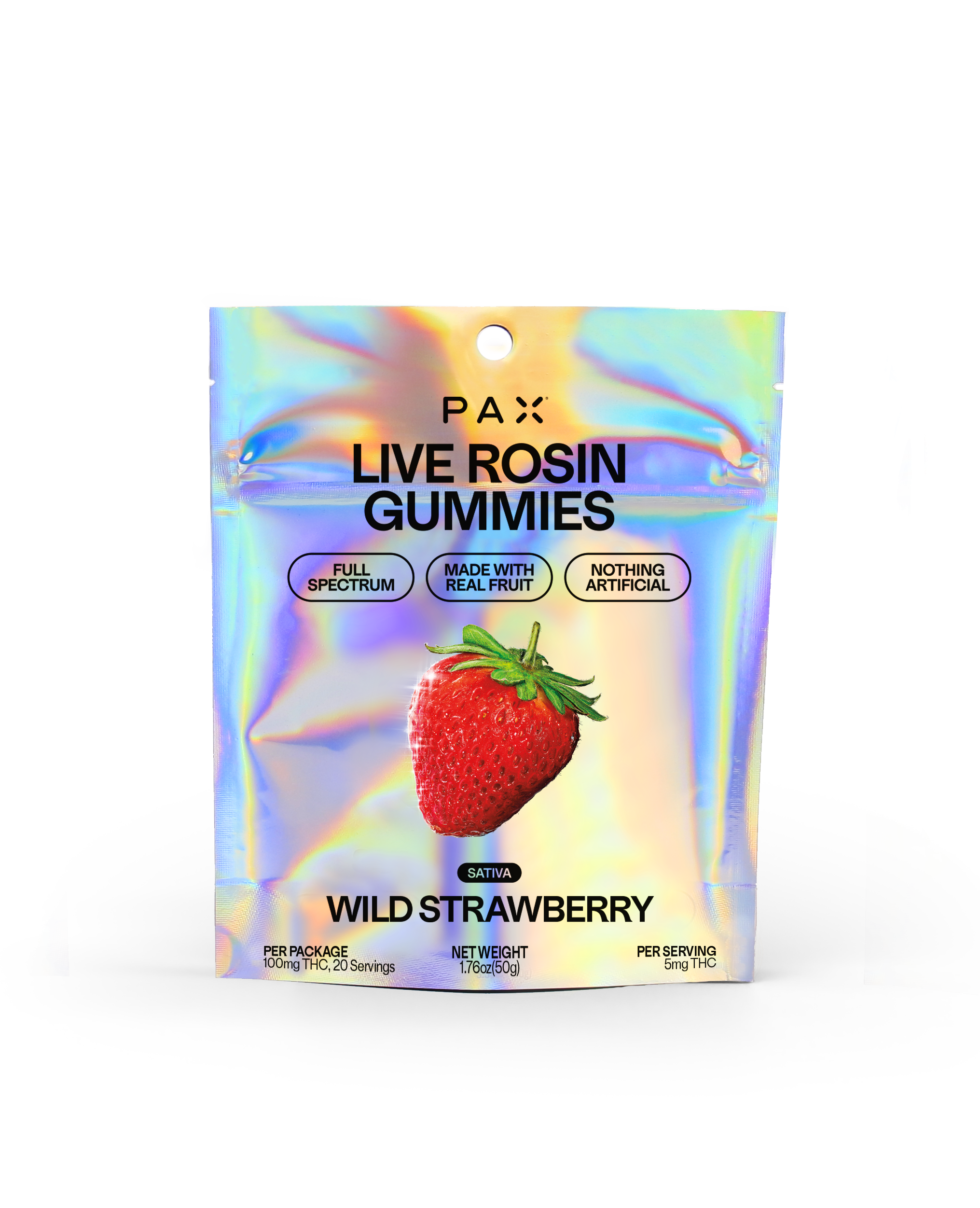 Photograph of product: Live Rosin Gummies: Wild Strawberry