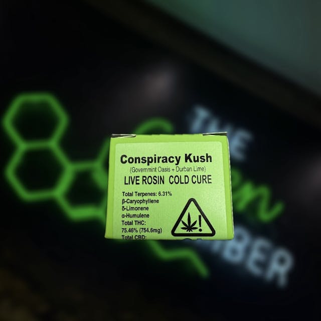 Photograph of product: Conspiracy Kush Cold Cure Green Label - Concentrate