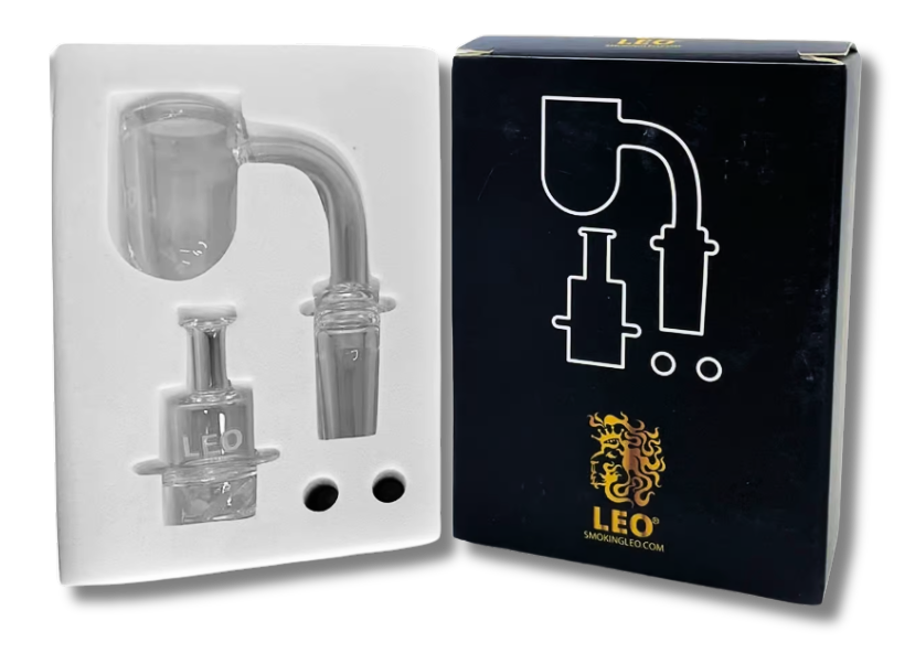 Photograph of product: Leo - Smoking Leo Quartz Set With Carb Cap & Balls - 14mm