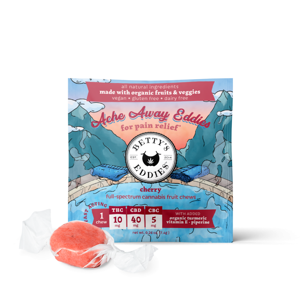 Photograph of product: Ache Away Eddies Cherry 10mg Single Pack