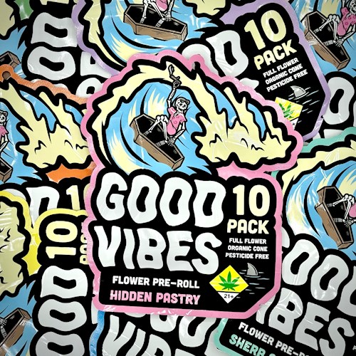 Photograph of product: Good Vibes | Purple Sunset | Pre-Roll Pack | 10 x 1g