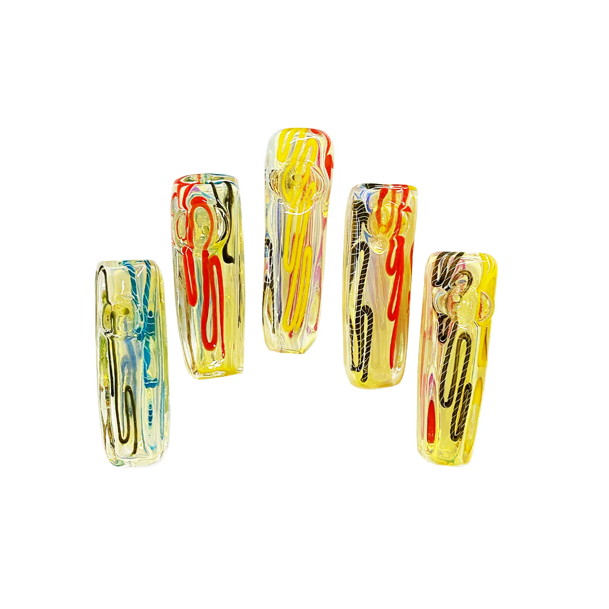 Photograph of product: 3" Square Hand Pipe Spoon with Silver Fume Glass