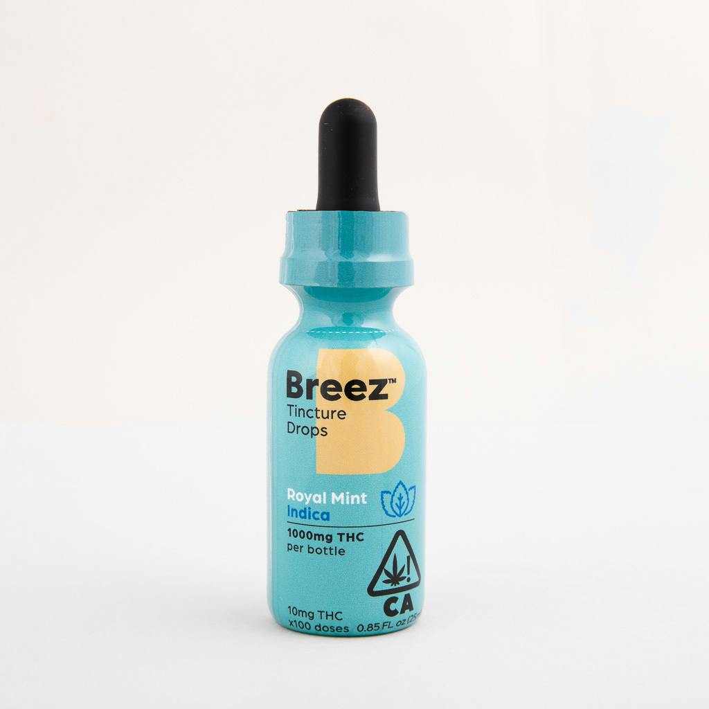 Photograph of product: Breez Tincture 1000mg - Royal Mint Oui'd