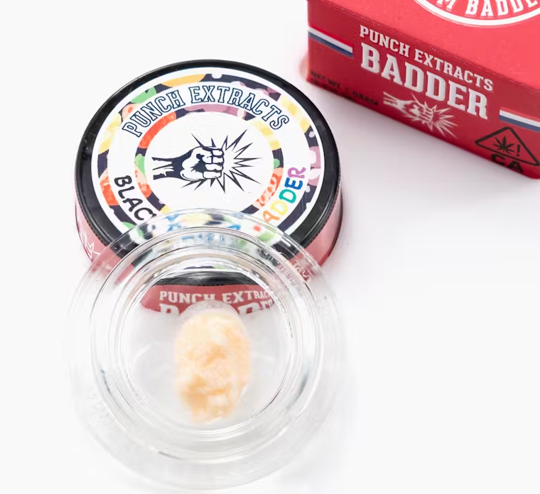 Photograph of product: Punch Extracts - 1g BHO Badder - Black Runtz
