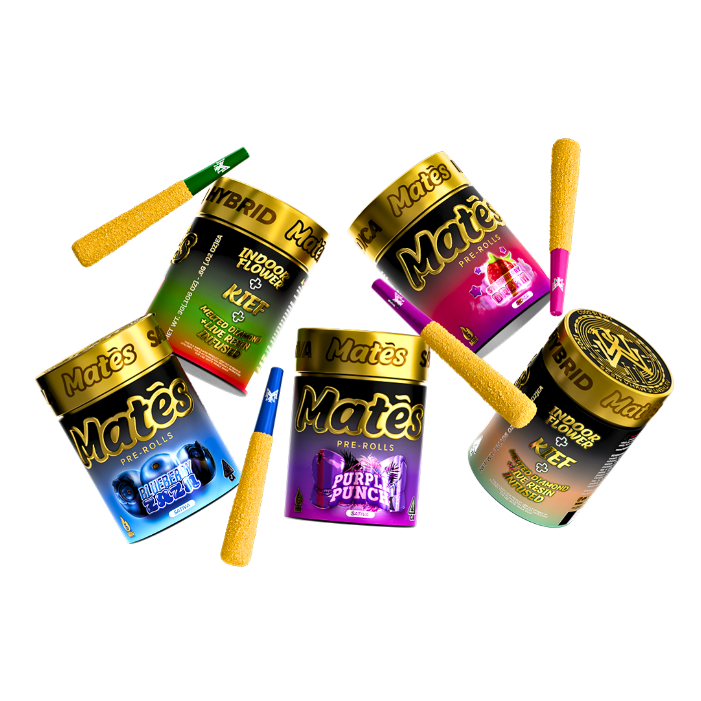 Photograph of product: Muhameds - Blueberry Zaza Live Resin 5pk Infused