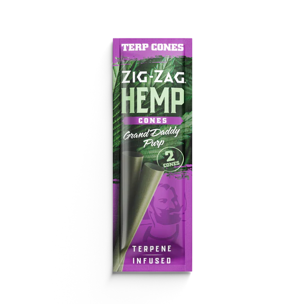 Photograph of product: ZIG-ZAG  Grand Daddy Purp Hemp Cones