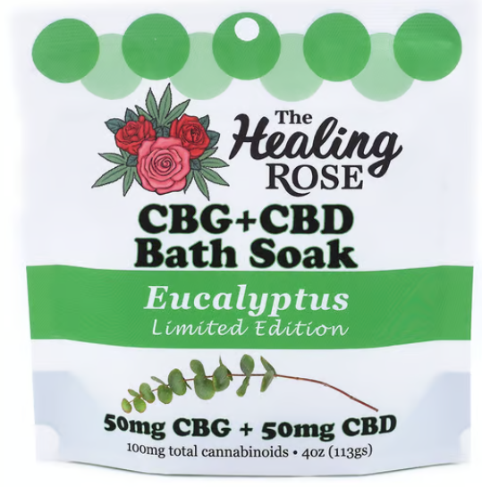 Photograph of product: The Healing Rose CBD Bath Soak - Eucalyptus 4 oz.
