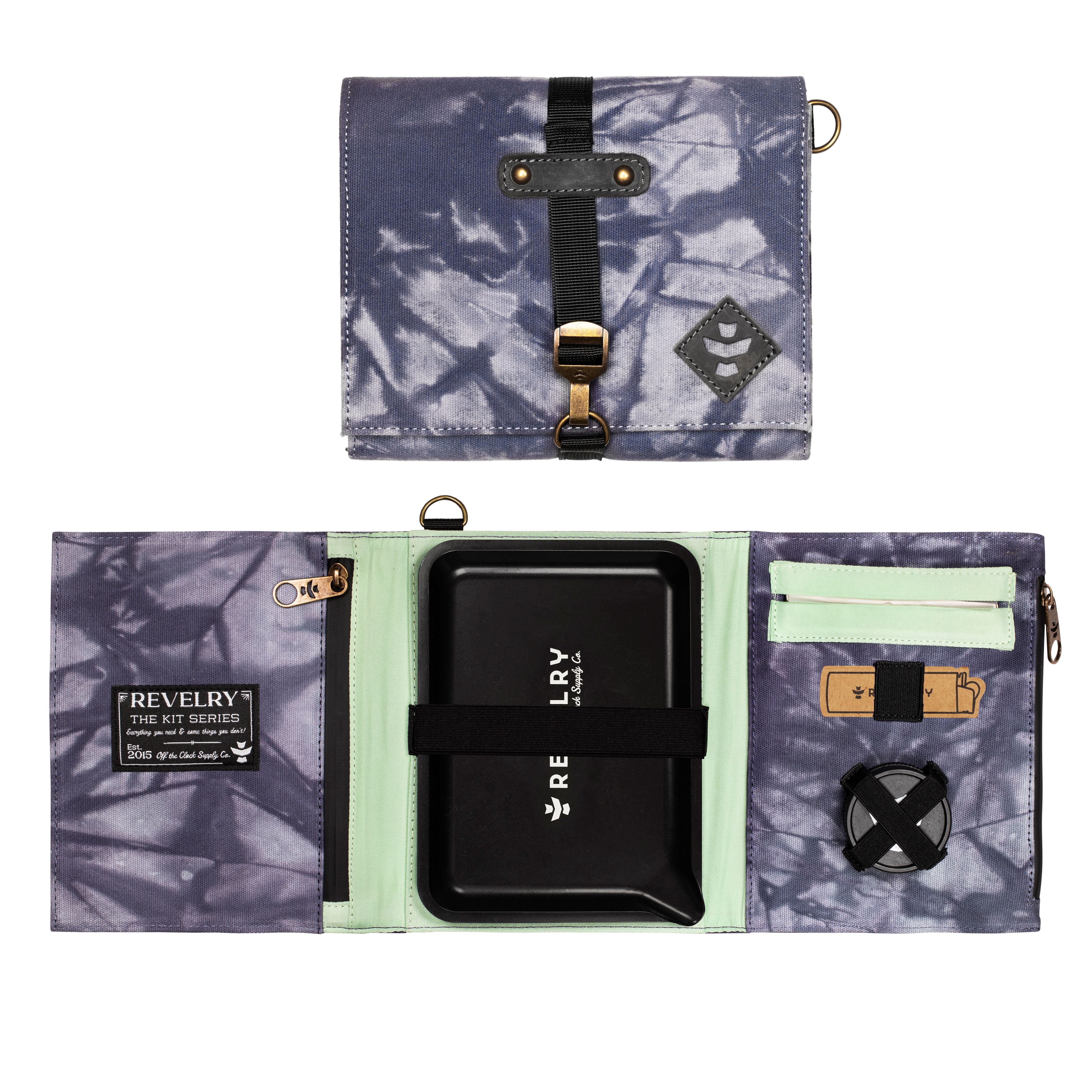 Photograph of product: Smell Proof Tri-Fold Rolling Kit | Canvas & Leather