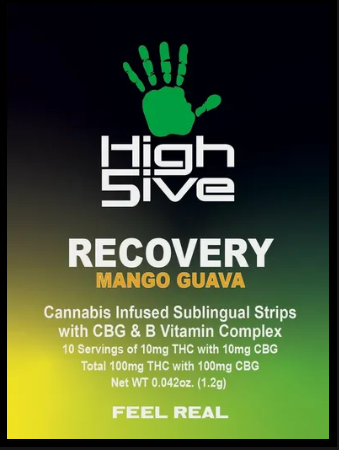Photograph of product: RECOVERY MANGO GUAVA SUBLINGUAL STRIPS | 100MG