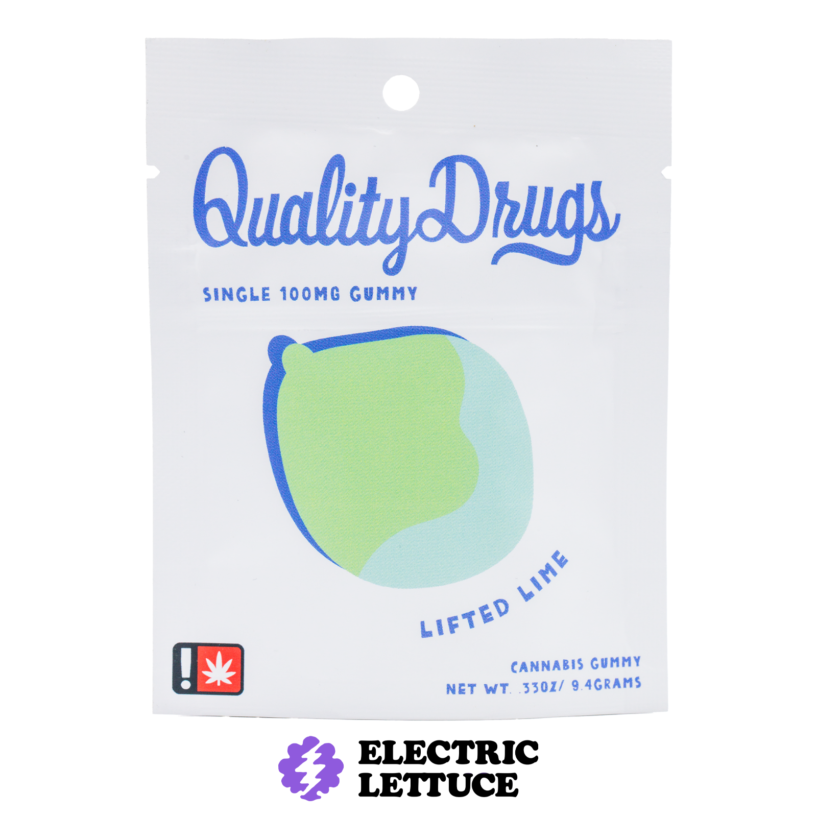 Photograph of product: Quality Drugs Lime Single Gummy 100mg