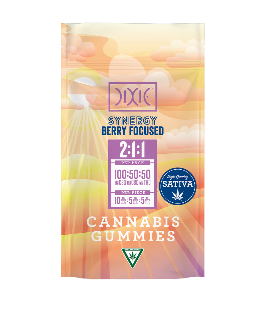 Photograph of product: DIXIE - BERRY FOCUSED - 2:1:1 CBG 100MG CBD50MG TH-oui50MG