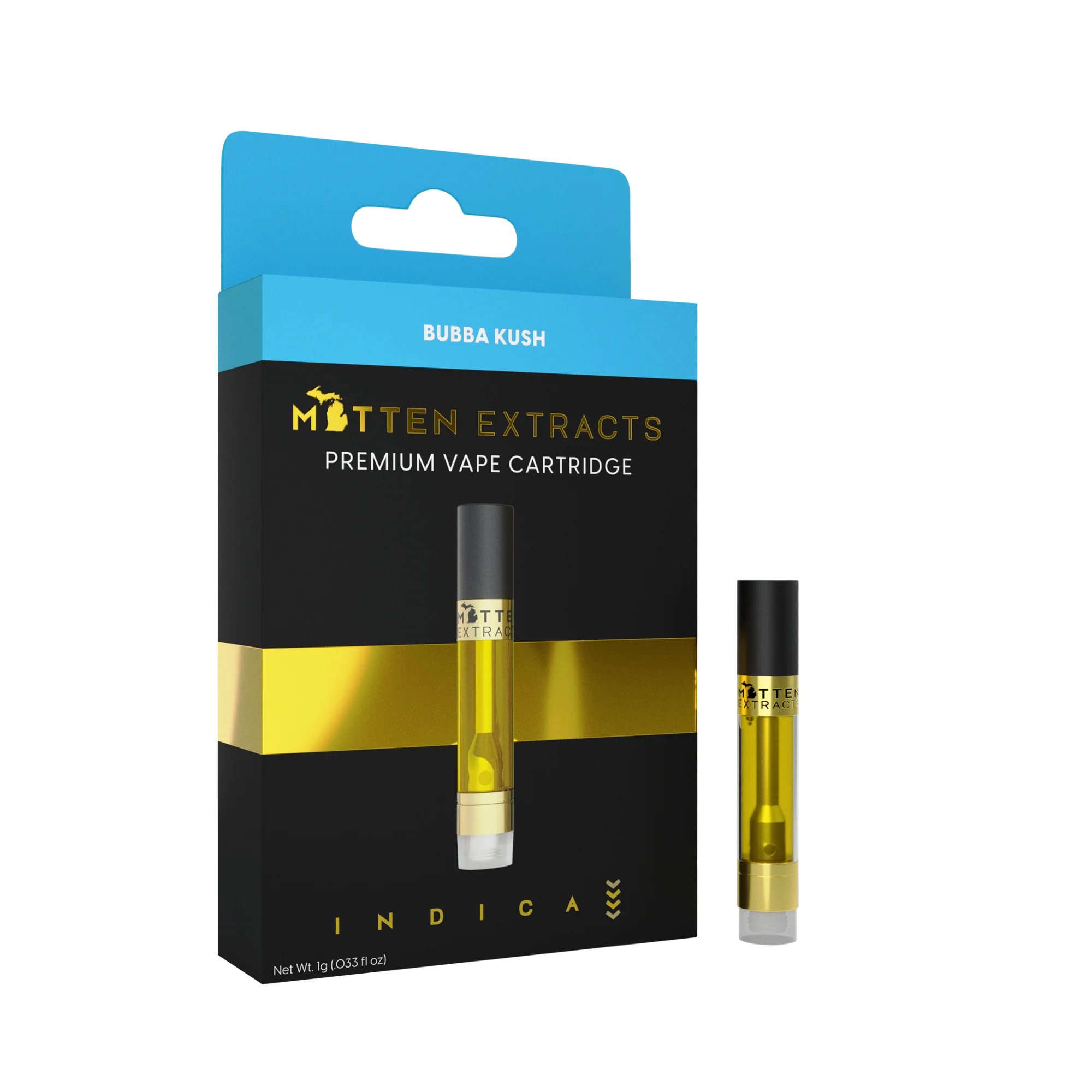 Photograph of product: Mitten Extracts | Bubba Kush | Cartridge