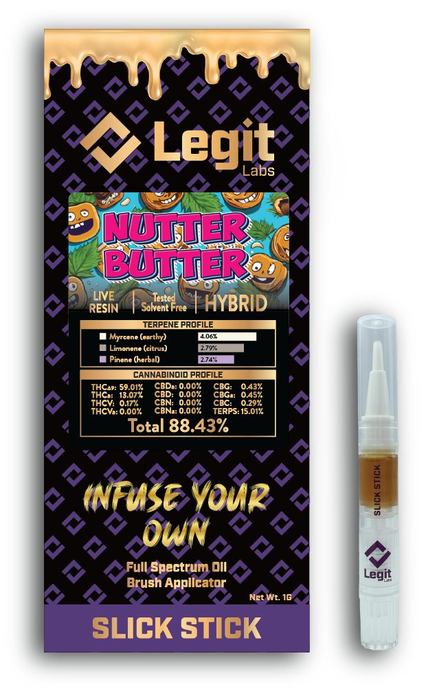 Photograph of product: Slick Stick Oil Brush Live Resin Nutter Butter