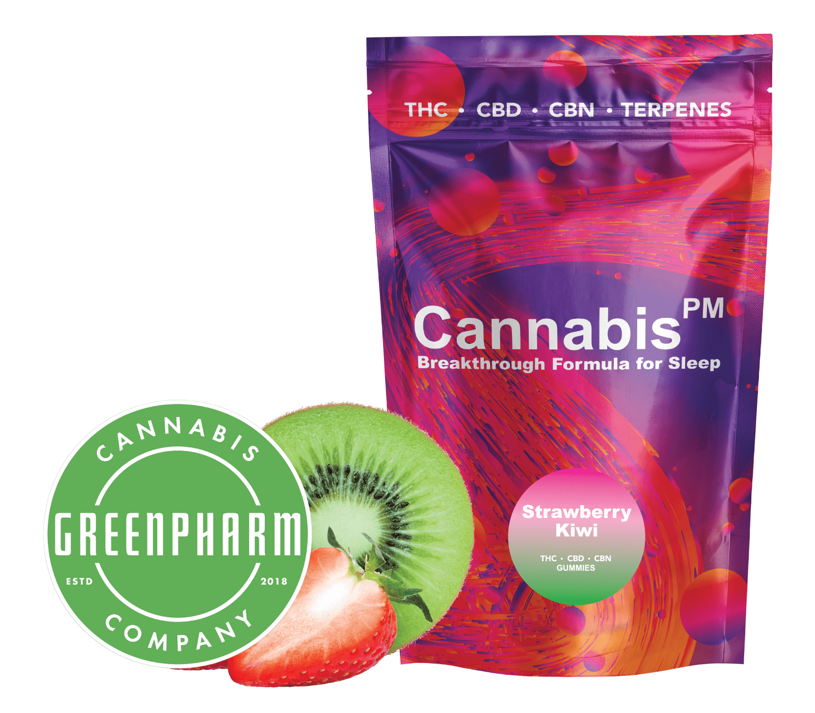 Photograph of product: Edible | Oui'dPM | Tropical Breeze 1:1:1 Sleep Gummies | 50mg