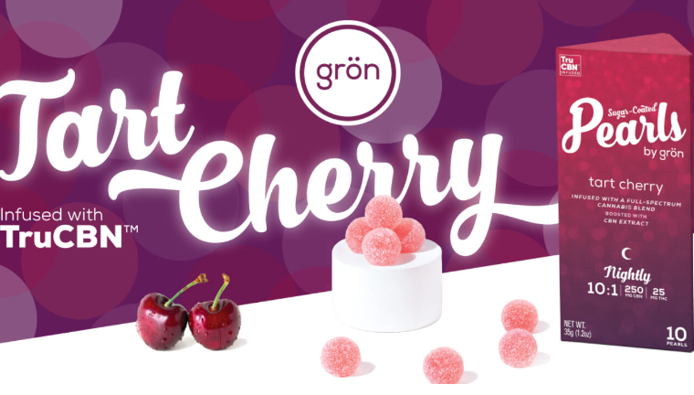 Photograph of product: Gron - 10pc - 10:1 CBN-TH-oui Tart Cherry Oui'd Pearls