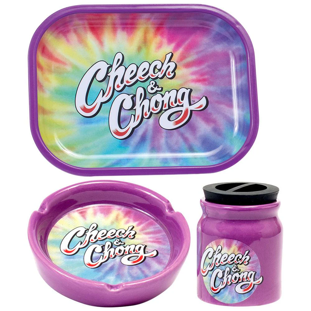 Photograph of product: Cheech & Chong Smoke Lover's Gift Set 3pc / Purple Tie Dye