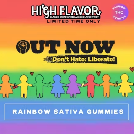 Photograph of product: Rainbow 80mg Gummies
