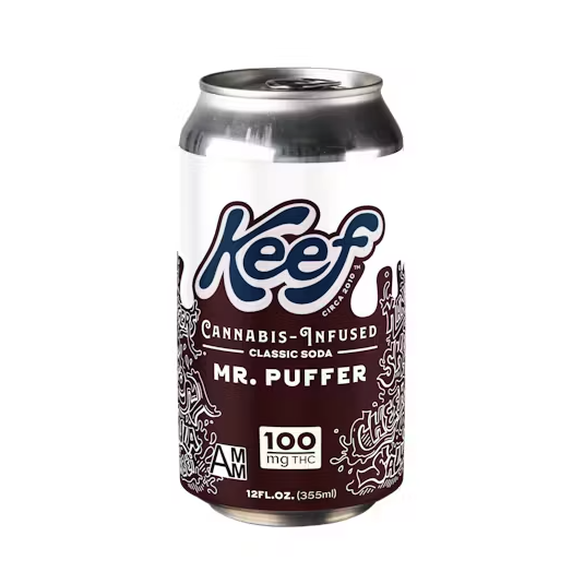 Photograph of product: Keef Soda 100mg THC Beverage - Mr. Puffer