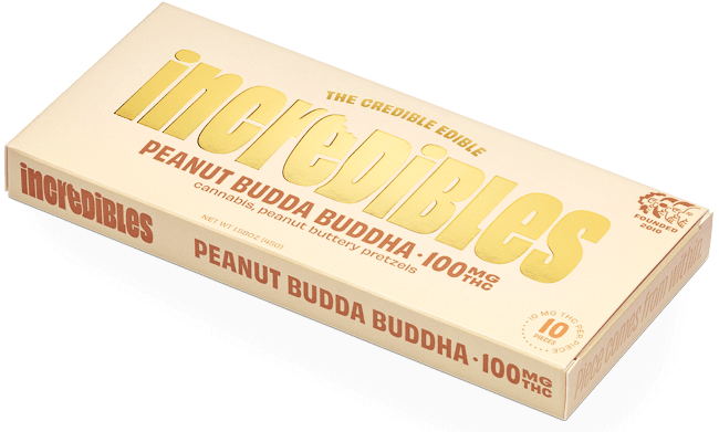 Photograph of product: Incredibles Bar Peanut Budda Buddha 100mg