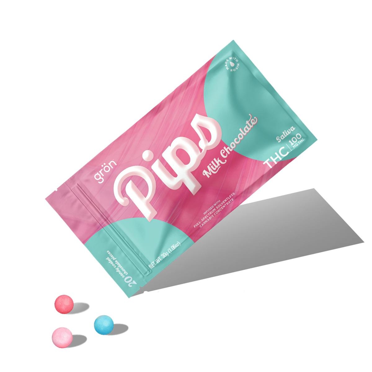 Photograph of product: Edibles | Milk Chocolate Pips | 100mg