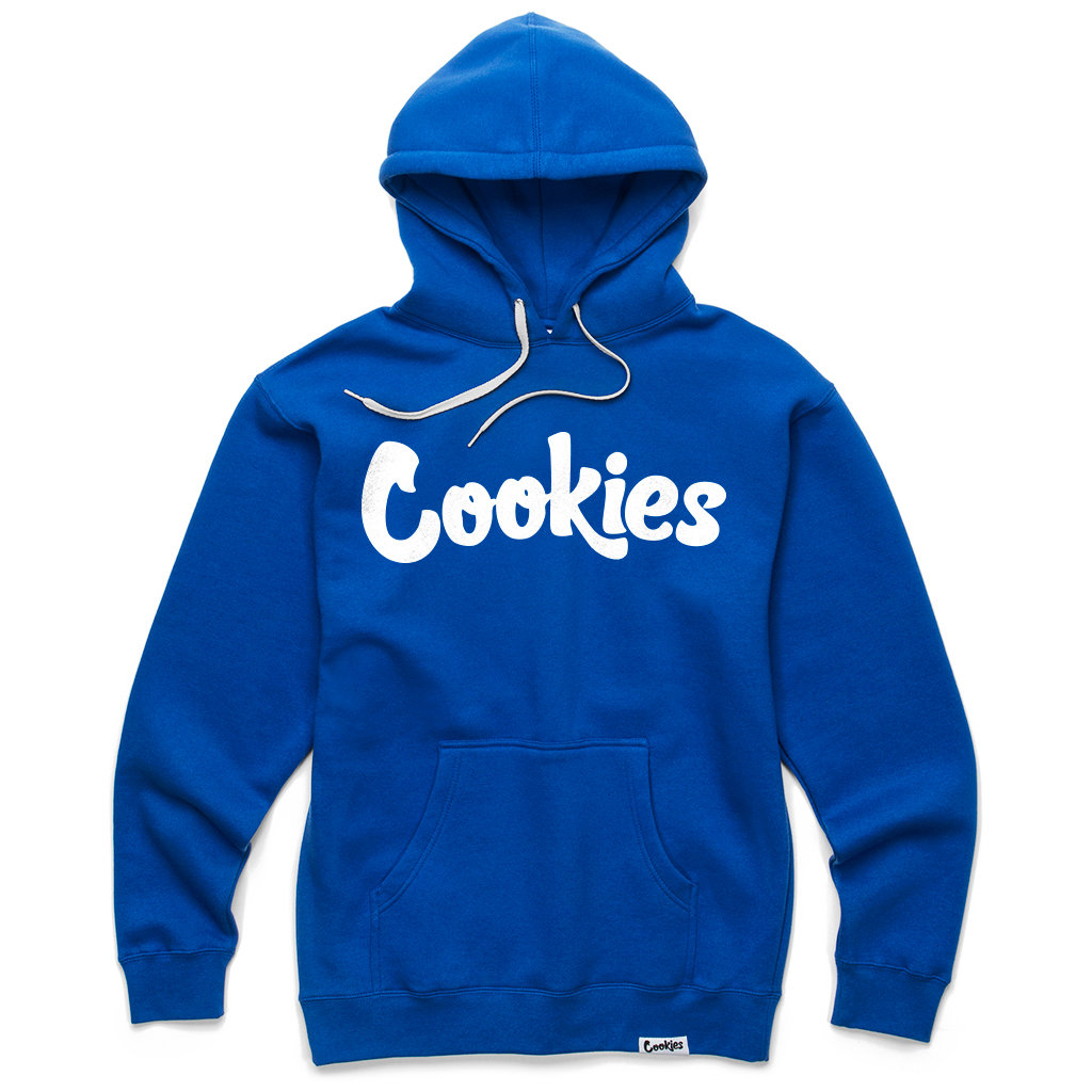 Photograph of product: Cookies: Original Hoodie | Blue with White Print