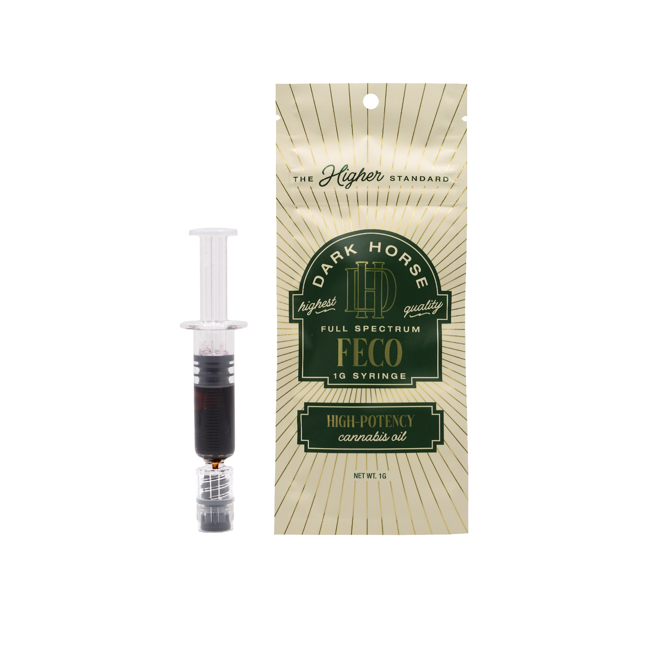 Photograph of product: Dark Horse FECO 1g Syringe Hybrid