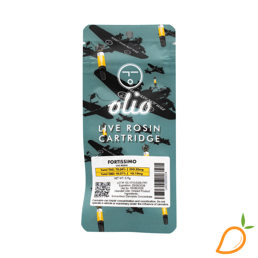 Photograph of product: 0.5g Fortissimo Live Rosin Vape Olio
