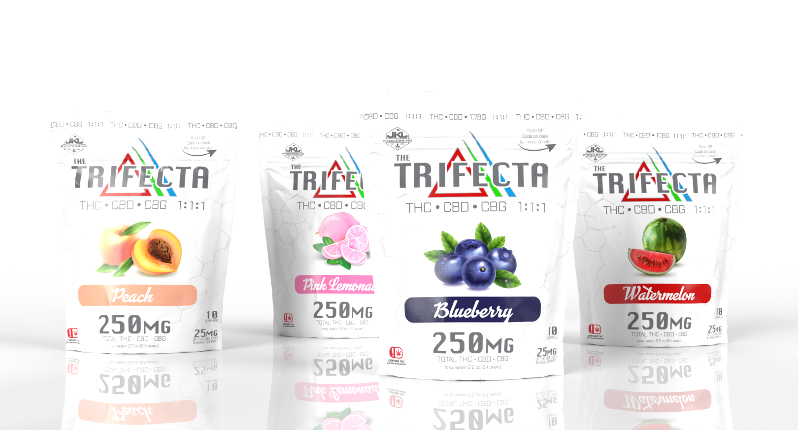 Photograph of product: GUMMIES JKJ WATERMELON TRIFECTA TH-oui CBD CBG 1:1:1