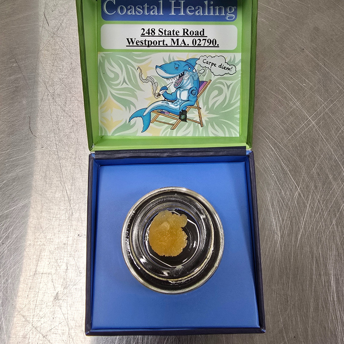 Photograph of product: Raspberry Sunset Cured Resin 1g