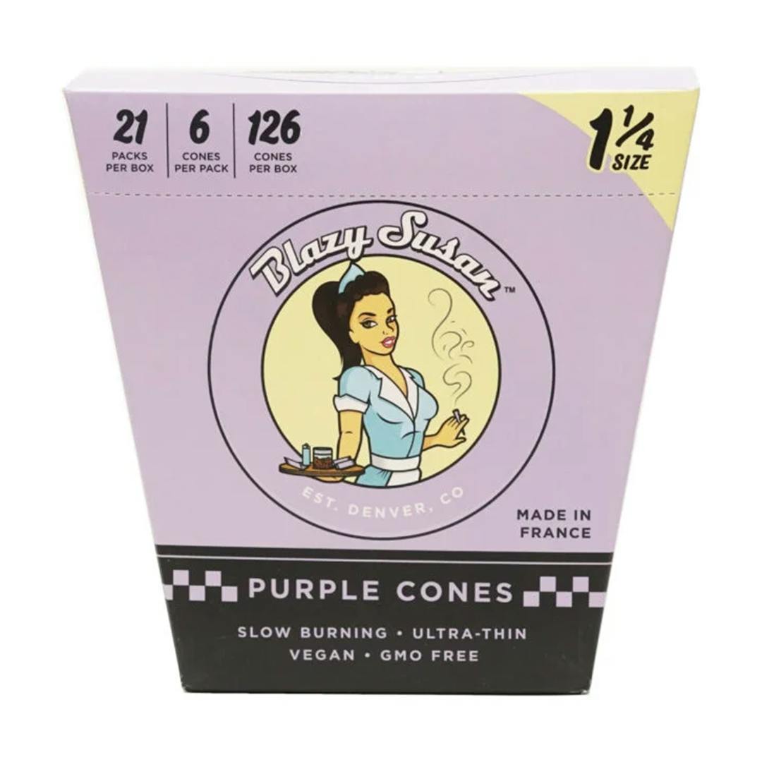 Photograph of product: Blazy Susan - Purple Paper Cones - 1 1/4 Pack