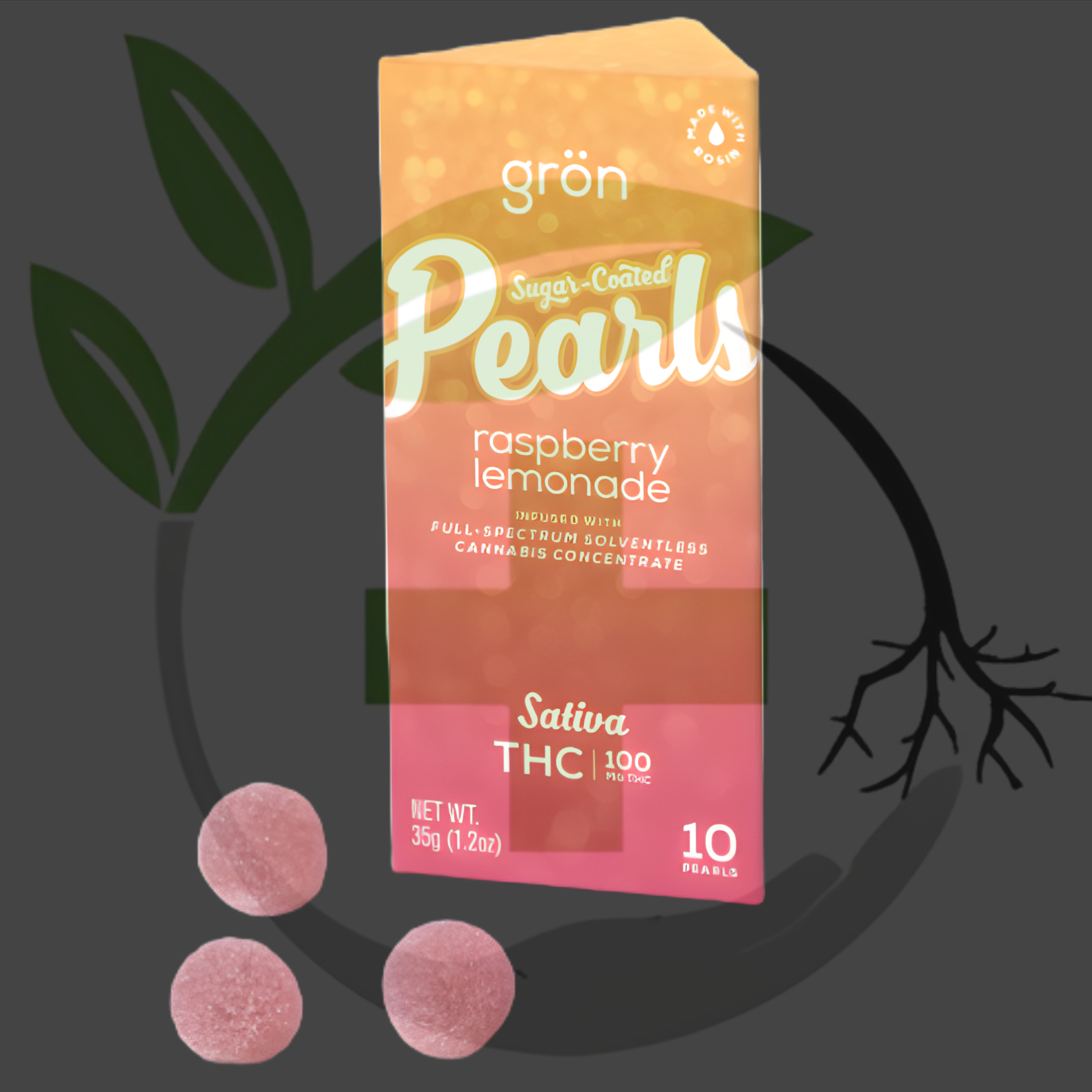 Photograph of product: Gummy - TF - Gron - 100mg 10pc - Raspberry Lemonade