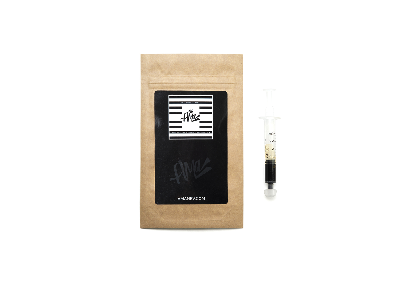 Photograph of product: AMA | Full Spectrum 2:1 RSO Syringe 1g