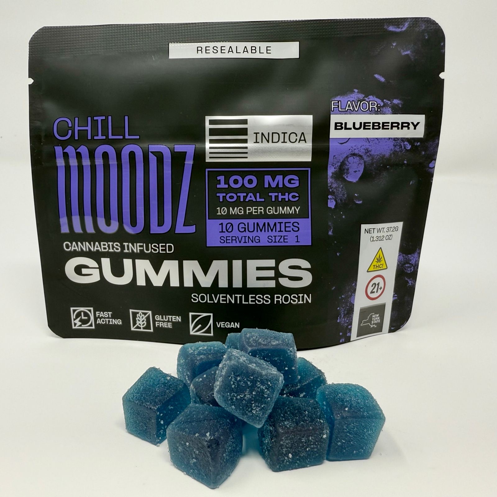 Photograph of product: Moodz | Blueberry Rosin | 100mg