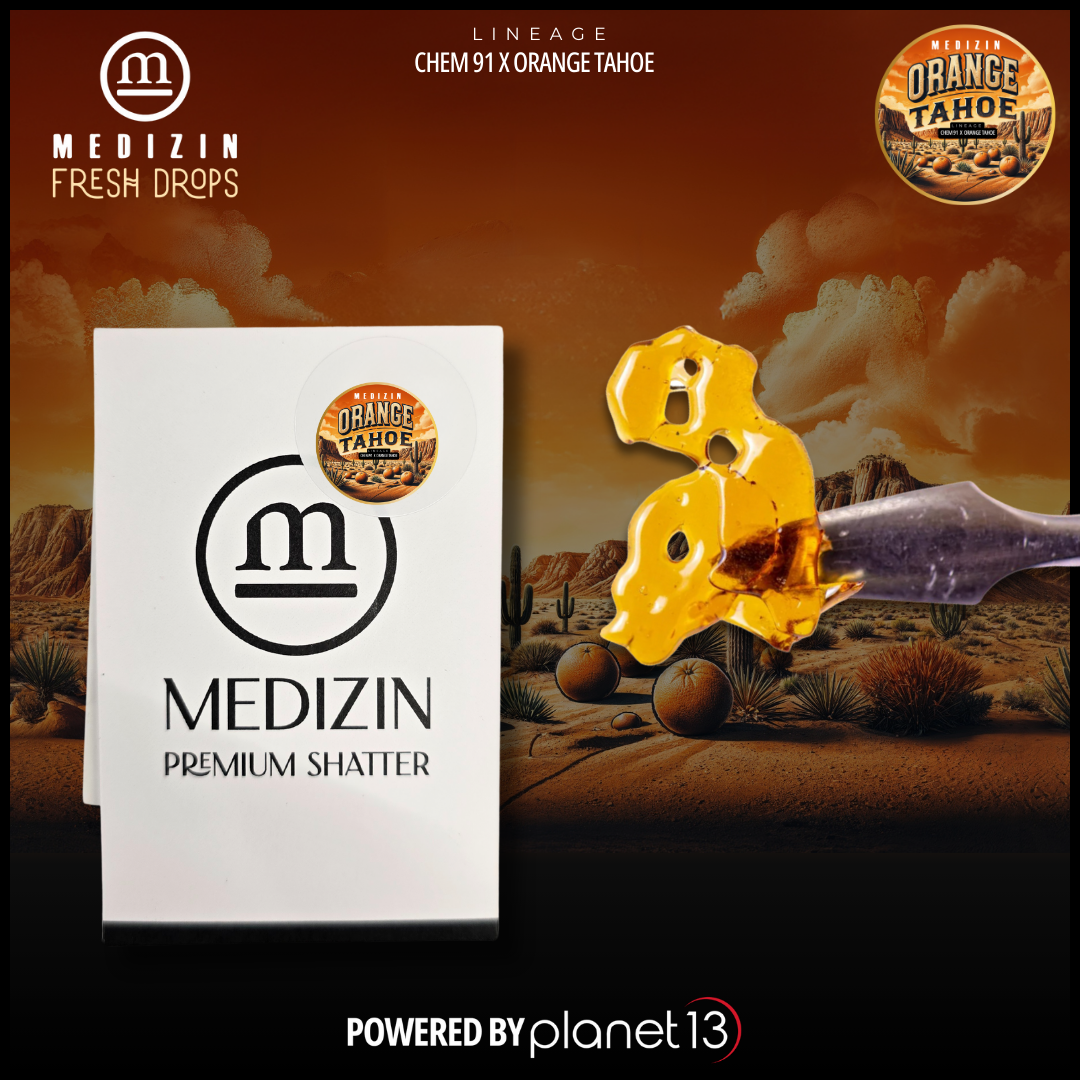 Photograph of product: Medizin Orange Tahoe .5g Shatter