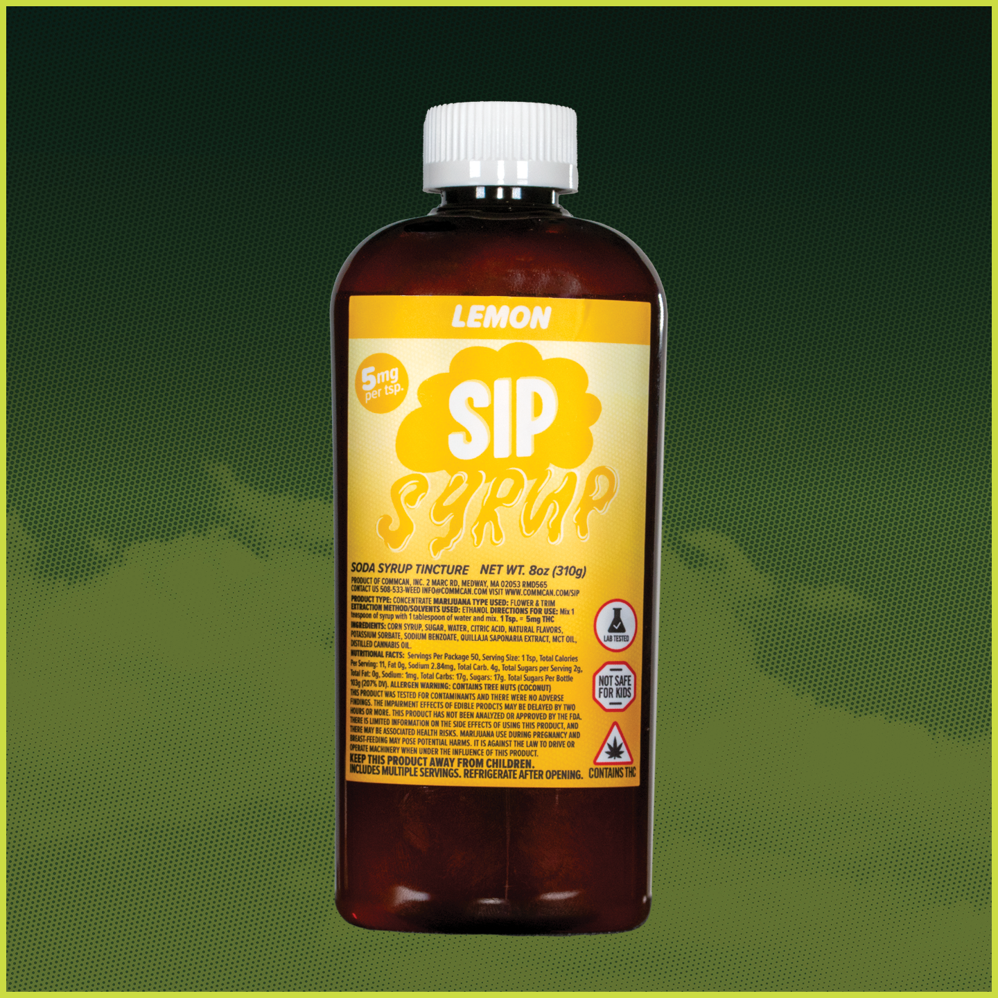 Photograph of product: SIP - Lemon Soda Syrup Tincture 250mg