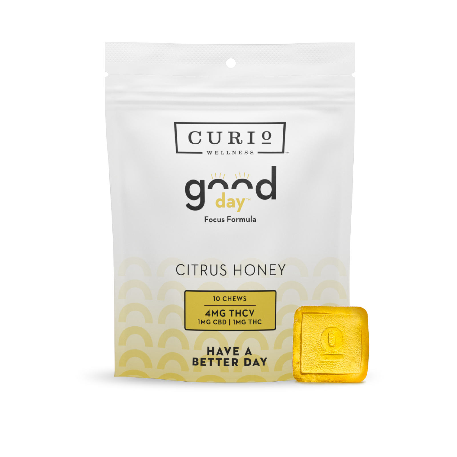 Photograph of product: Curio Medicated Chews - Good Day Citrus Honey Chew 1:1:4 CBD:TH-oui:TH-ouiV