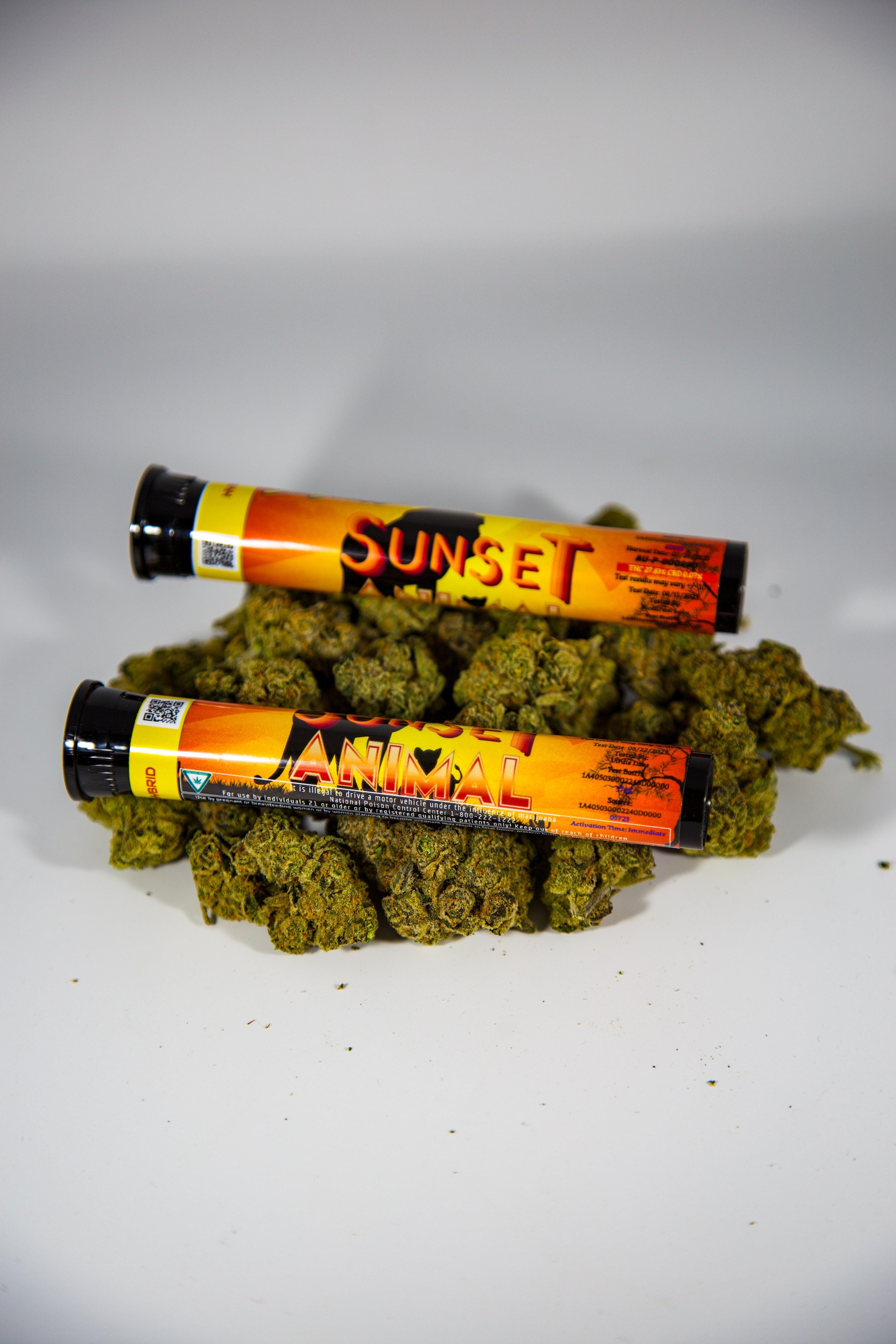 Photograph of product: Sunset Animal 1.5g Pre-Roll -SHATTER HOUSE